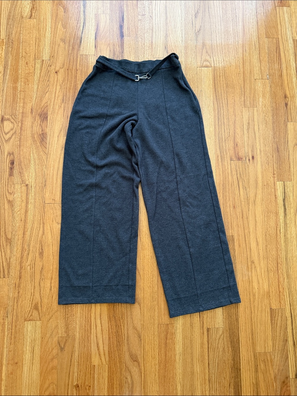 ZARA wide leg pants with attached belt